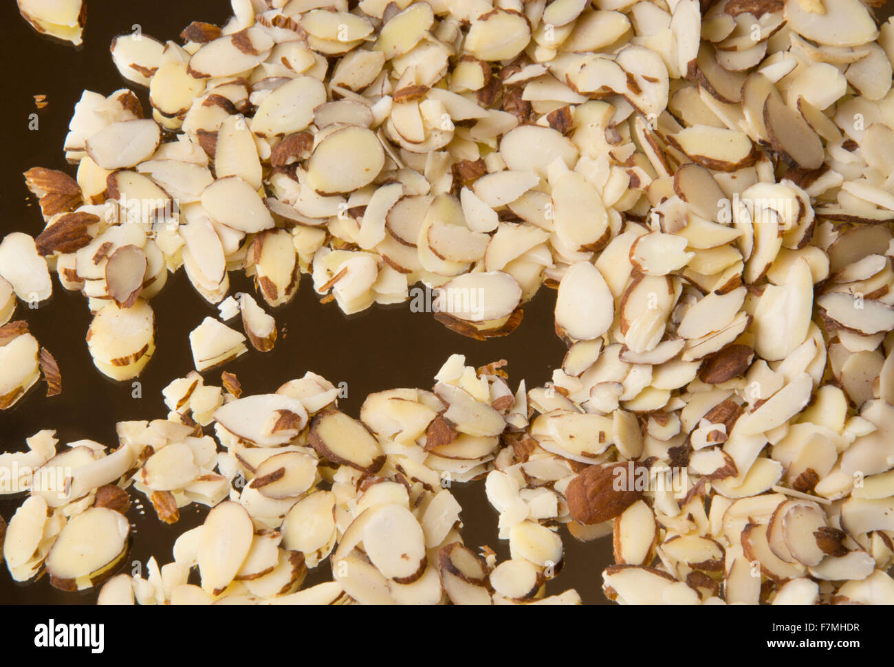 Sliced almonds Stock Photo