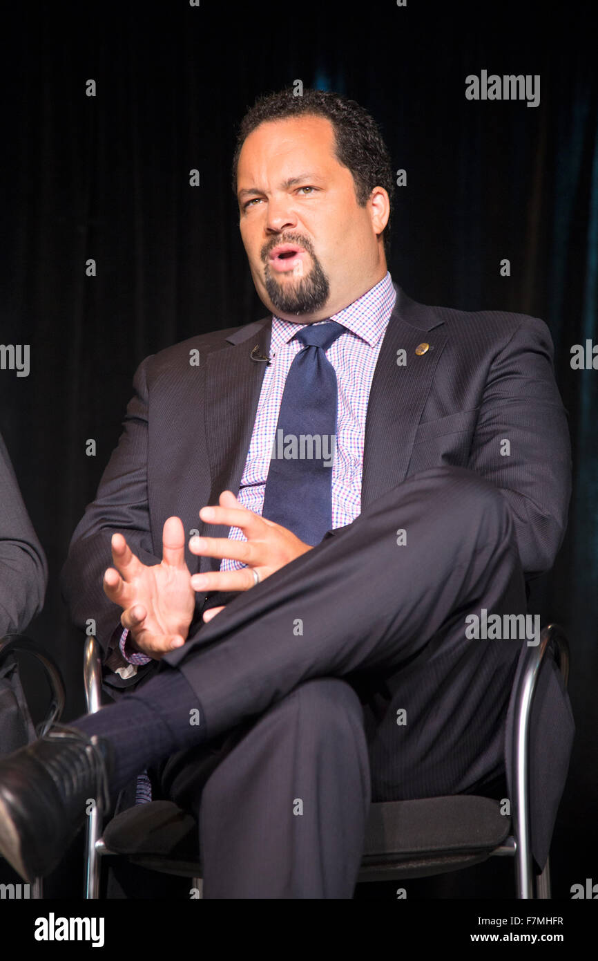 Former NAACP President and CEO Ben Jealous at Newseum Museum Panel on 50th Anniversary of Civil Rights March on Washington, D.C.,  'No Lie Can Live Forever' Stock Photo
