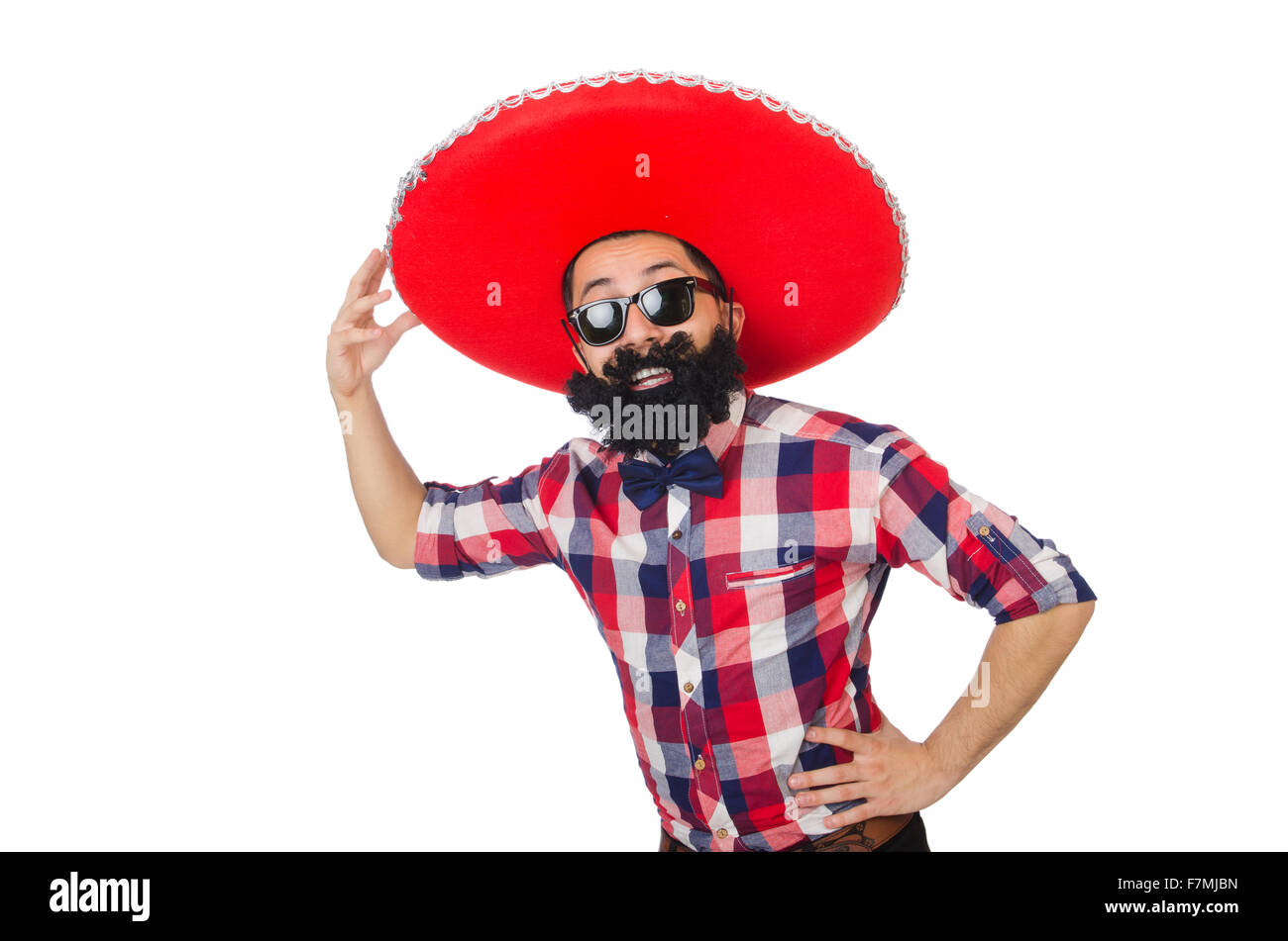 Funny mexican with sombrero hat Stock Photo Alamy