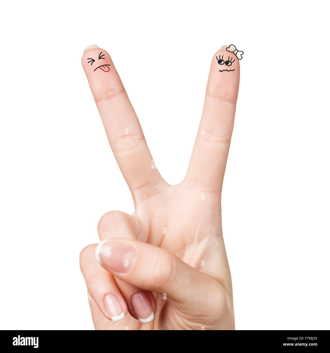 One finger teases another Stock Photo