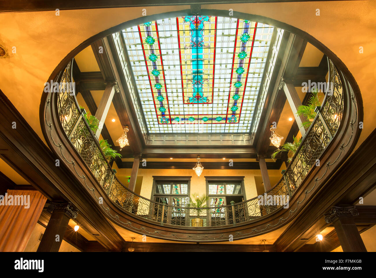 Stained glass ceiling hi-res stock photography and images - Alamy