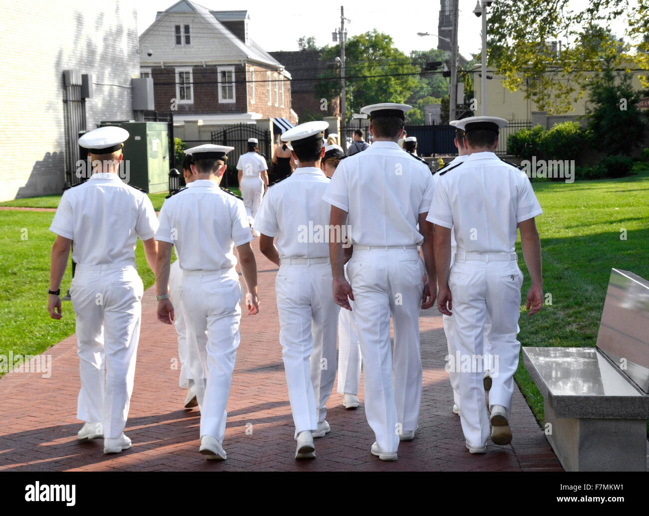 US Navy midshipmen Stock Photo
