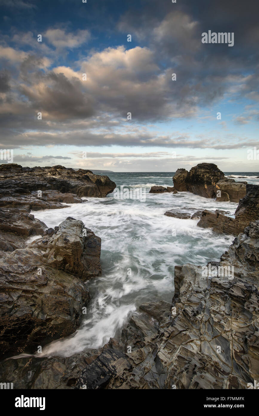 Stunning Summer sunrise landscape over Godrevy lighthouse in Cornwall ...