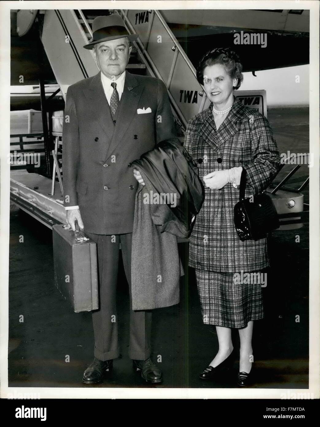 1958 N.Y., May 31 US Ambassador to France Amory Houghton and Mrs