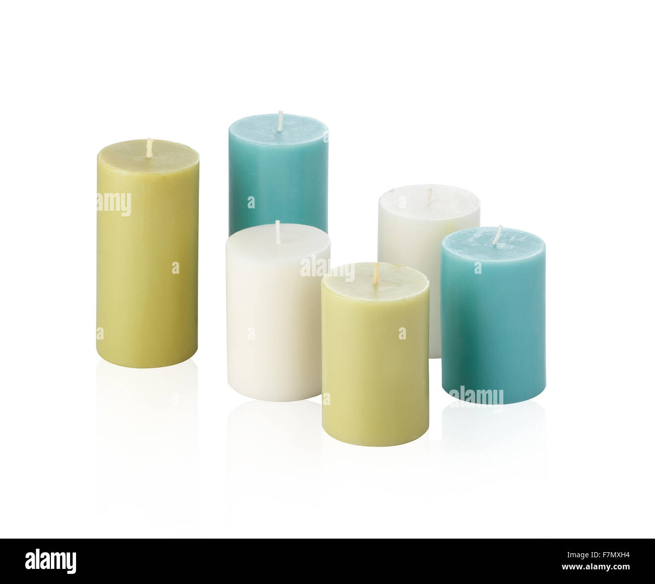 Candles isolated on white background Stock Photo - Alamy