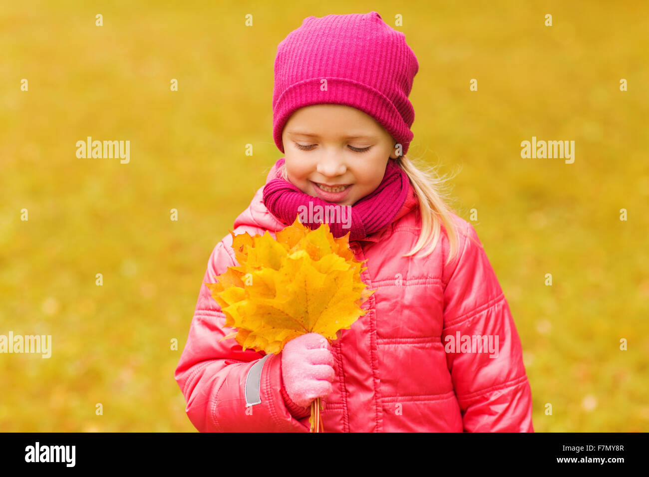 happy beautiful little girl portrait outdoors Stock Photo - Alamy