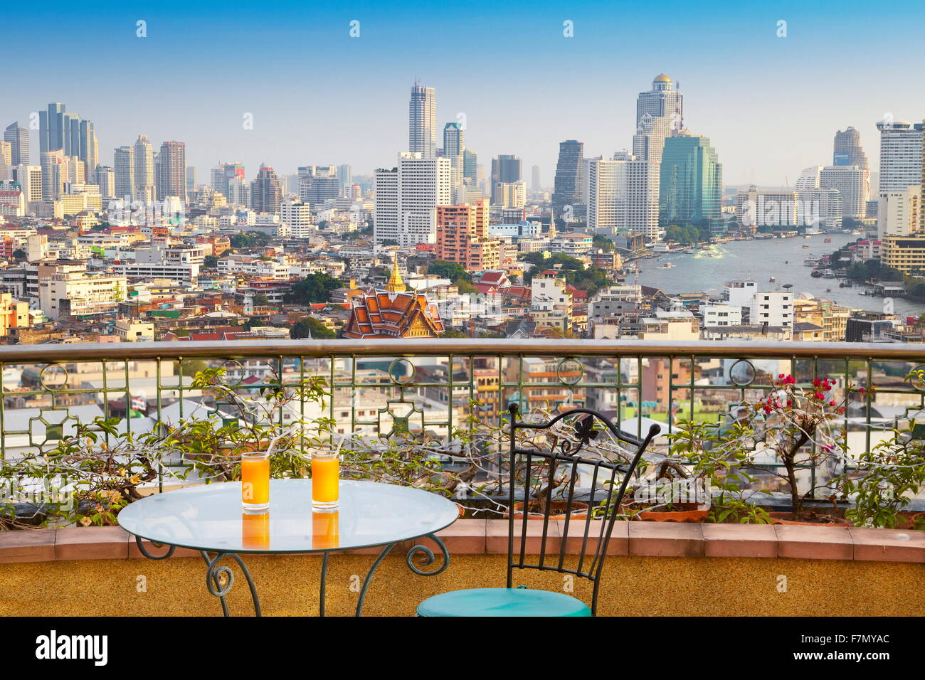 Thailand - Bangkok city aerial skyline, Bangkok Stock Photo - Alamy