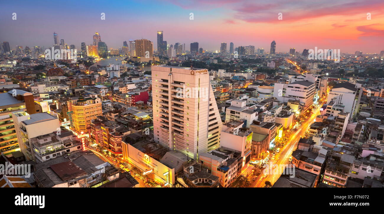 Thailand - Bangkok cityscape at sunset Stock Photo