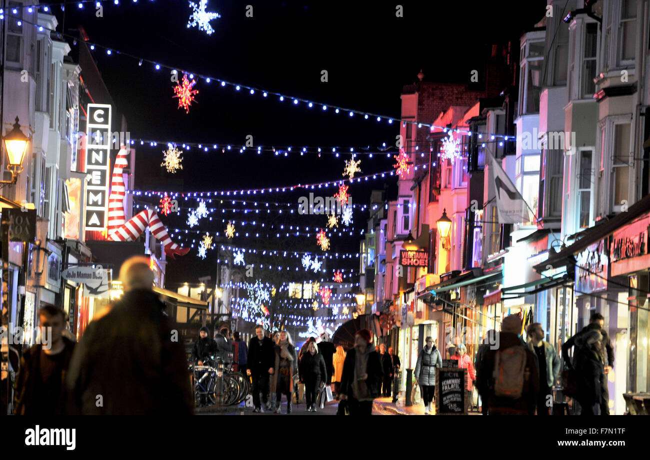 Christmas Lights Brighton Stock Photos & Christmas Lights Brighton