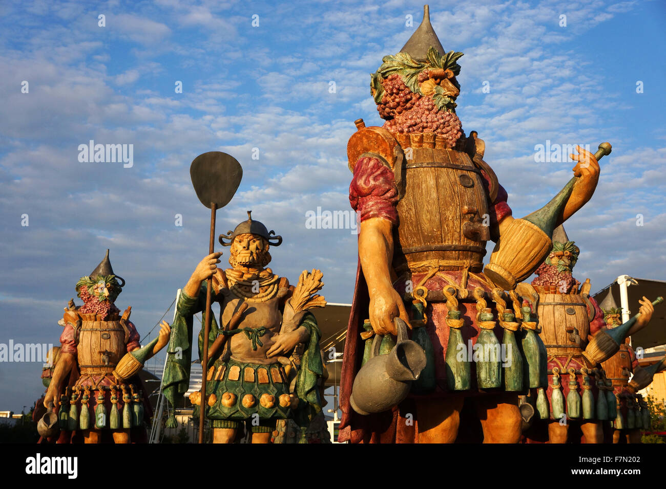 Statues representing food, World Exhibition 2015, Milan, Italy Stock Photo