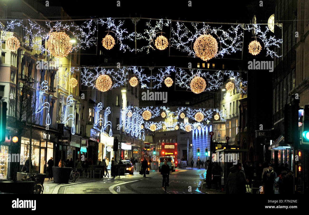 Christmas lights in North Street Brighton UK Stock Photo Alamy