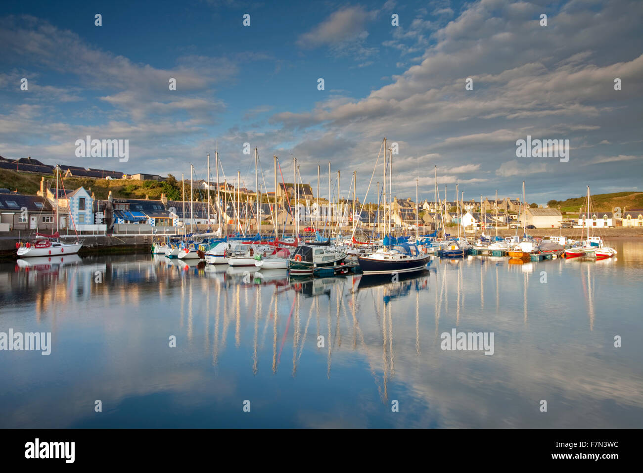 The harbour at Findochty, The Moray Firth, Scotland Stock Photo
