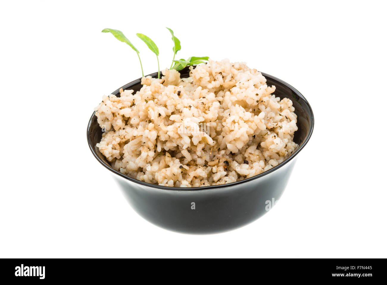 Boiled rice with herbs Stock Photo - Alamy