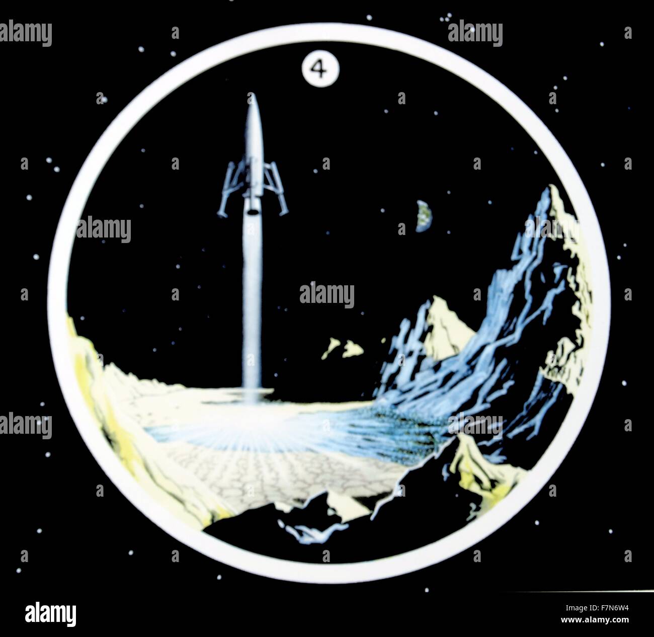 Futuristic vision of how an interstellar spacecraft (nuclear rocket ...