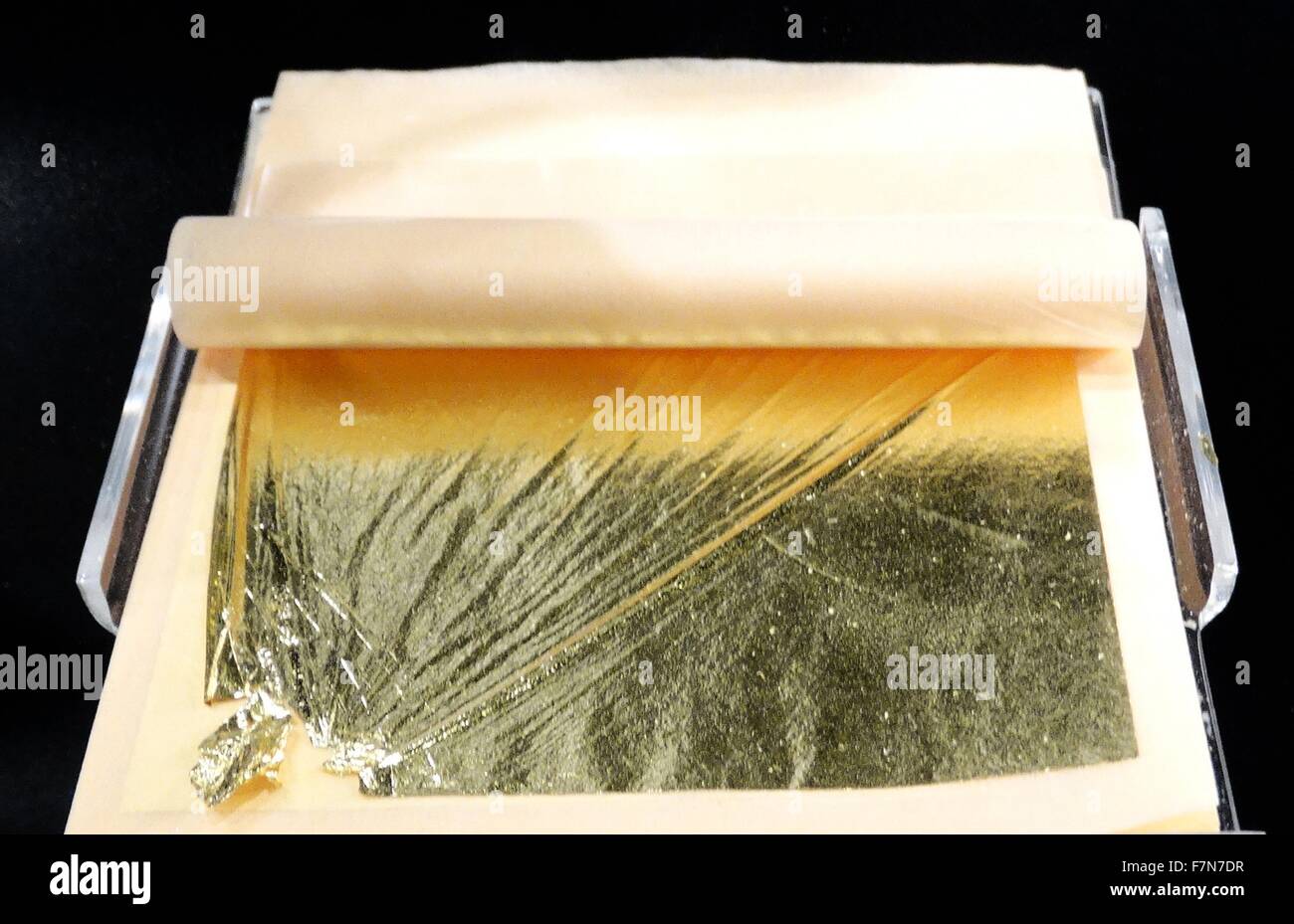 Gold foil used in jewellery and glass decoration 2014 Stock Photo Alamy