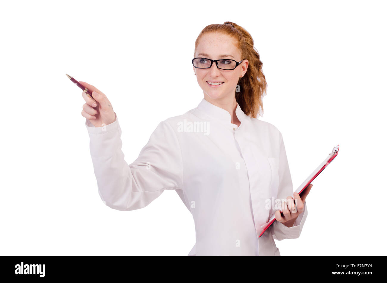 Woman doctor isolated on the white background Stock Photo - Alamy