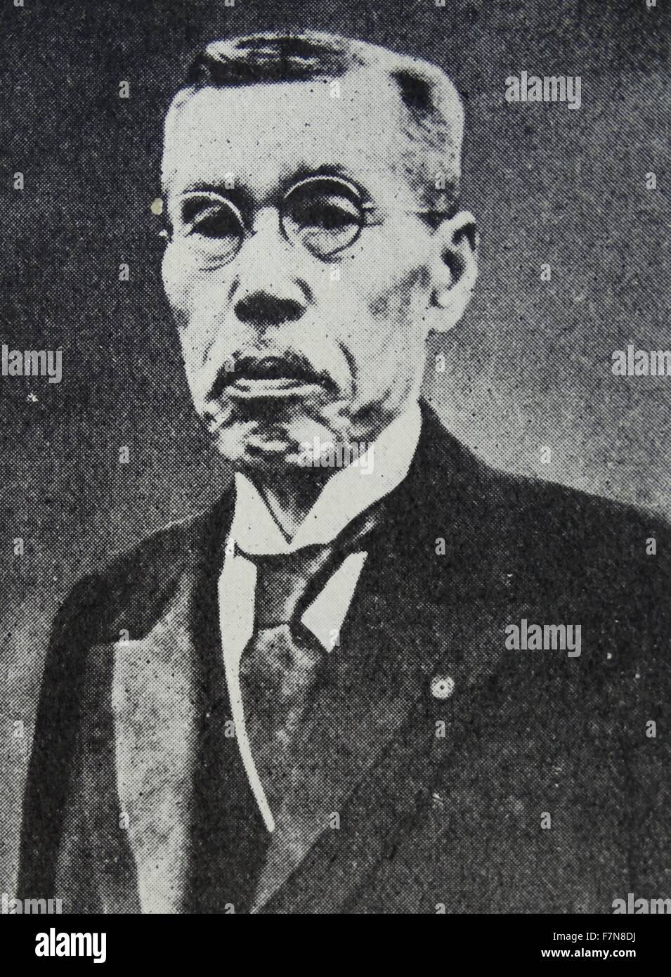 Photograph of Baron Hiranuma Kiichirō (1867-1952) Japanese politician and Prime Minister of Japan. Dated 1939 Stock Photo