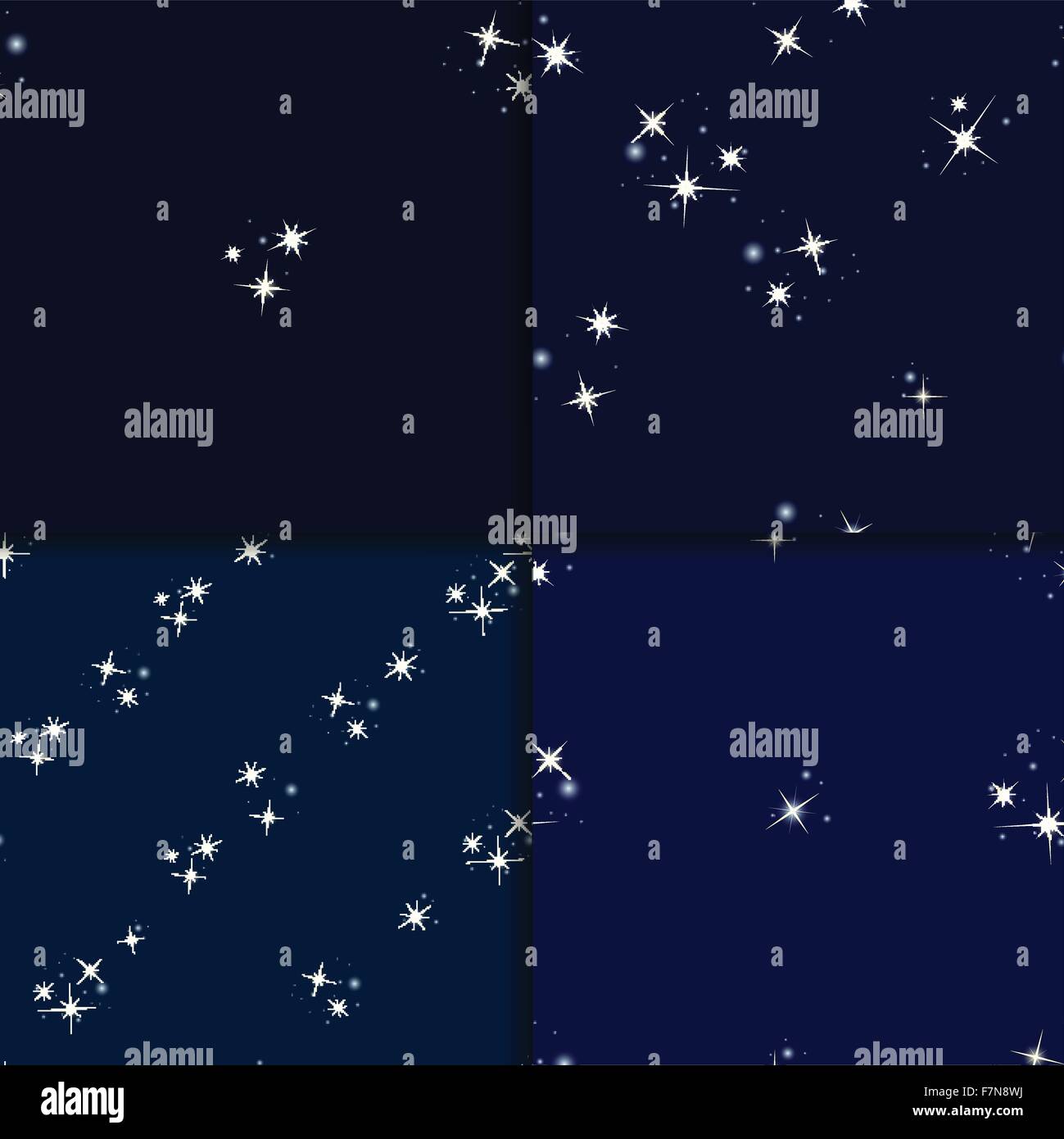 Starry sky seamless pattern set Stock Vector Image & Art - Alamy
