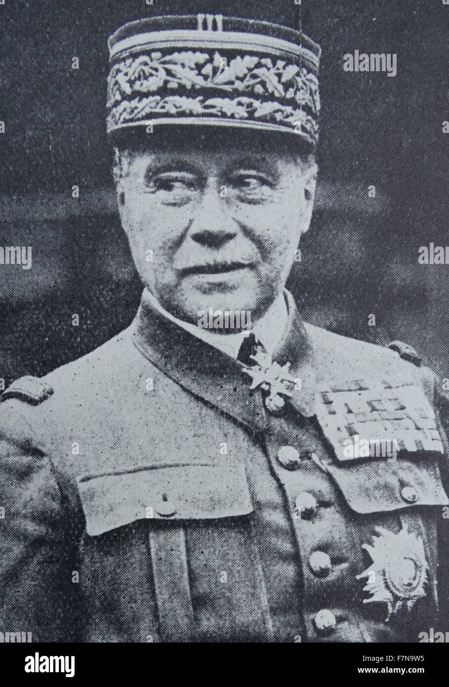 Photograph of General Maurice Gamelin (1872-1958) a French general and Commander-in-Chief of the French forces in World War II. Dated 1939 Stock Photo