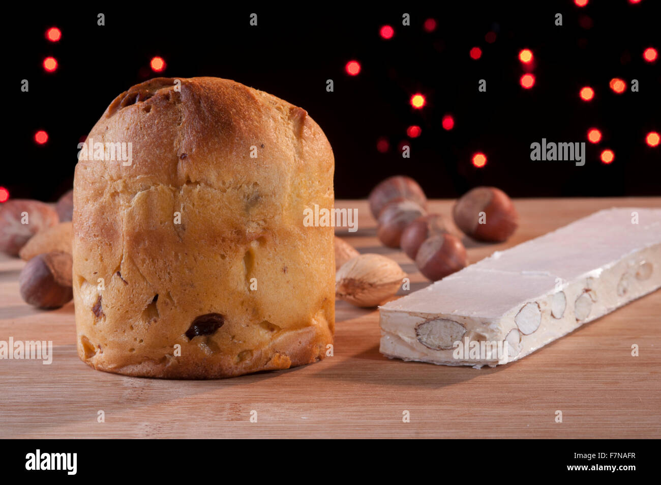 Traditional Italian panettone cake for Christmas Stock Photo