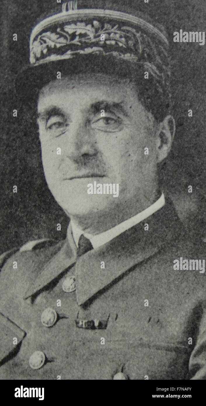 Photograph of General Georges Blanchard (1877-1954) French military officer. Dated 1941 Stock Photo