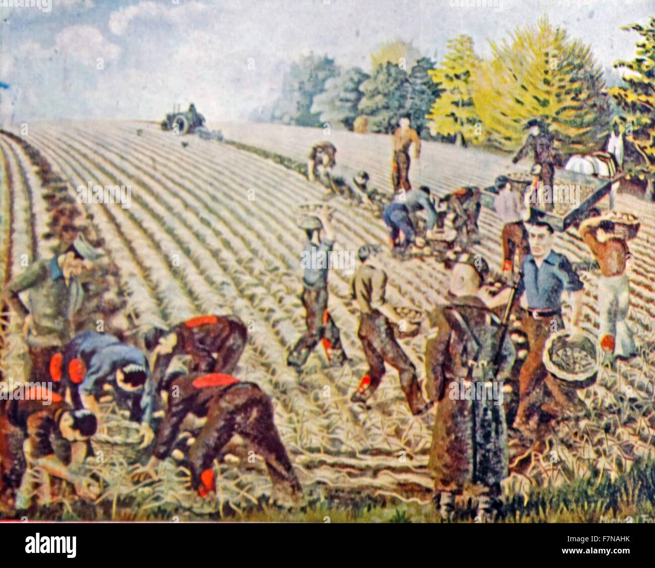 Colour painting depicting Italian Prisoners of War by Michael Ford ...