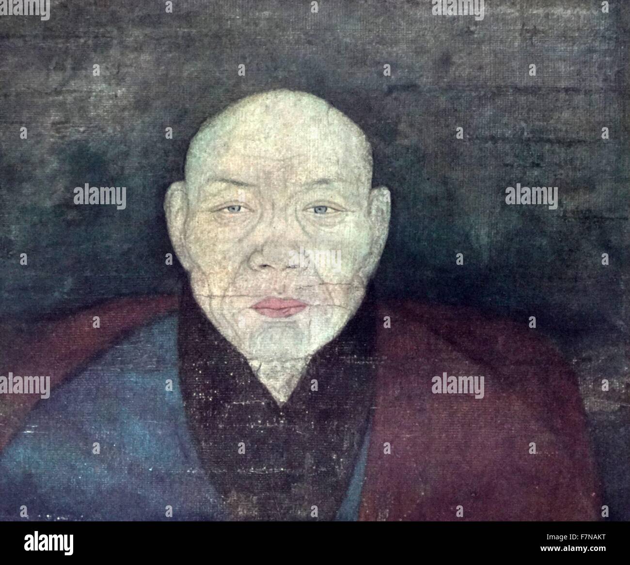 Portrait of a monk; Chinese Song Dynasty. 10th Century, chinese Stock Photo