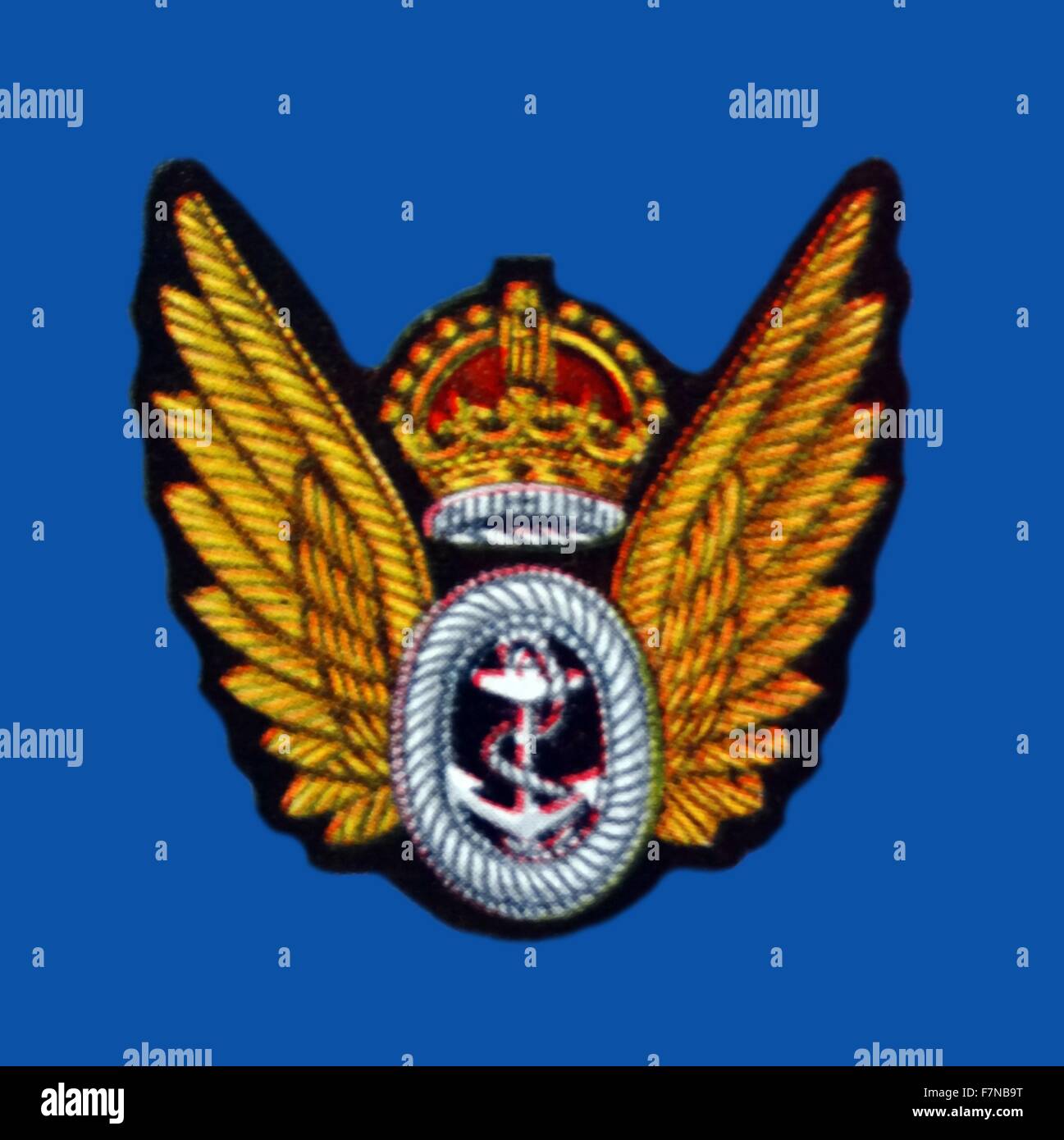 Badge worn by an Officer Observer of the Fleet Air Arm. Dated 1941 Stock Photo