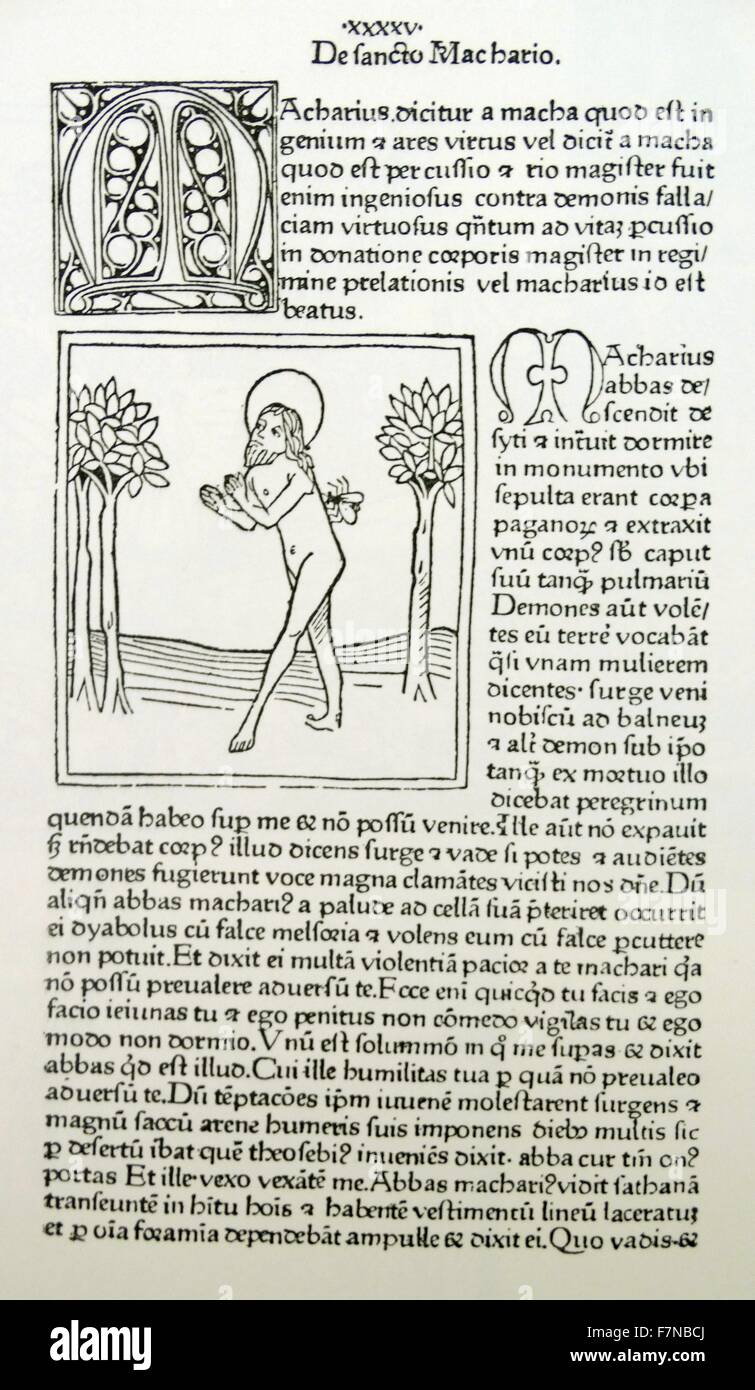 Woodcut from legenda sanctorum zainer augsburg 1474. The Golden Legend