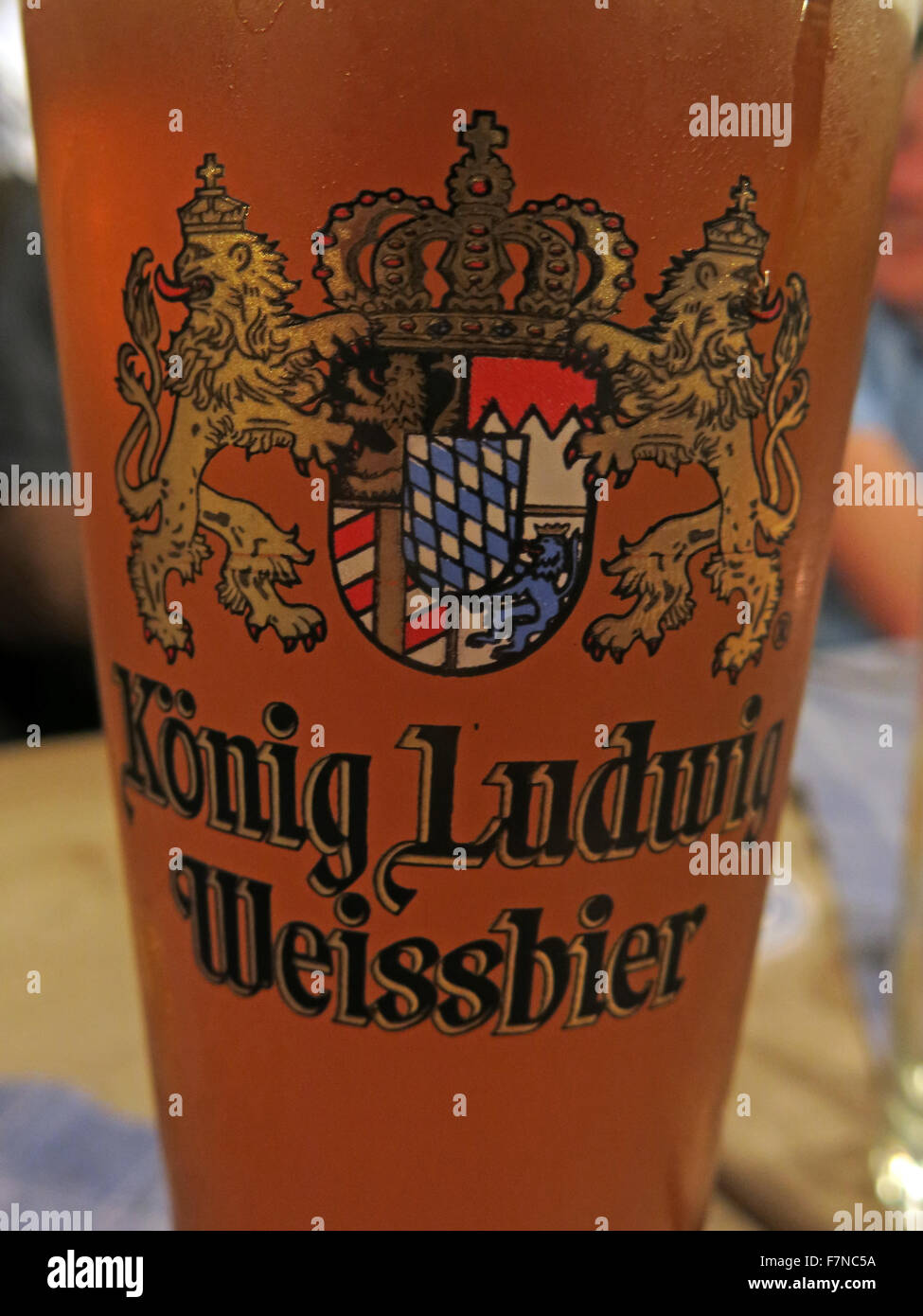 A glass of konig Ludwig Weissbier, Munich, Germany Stock Photo