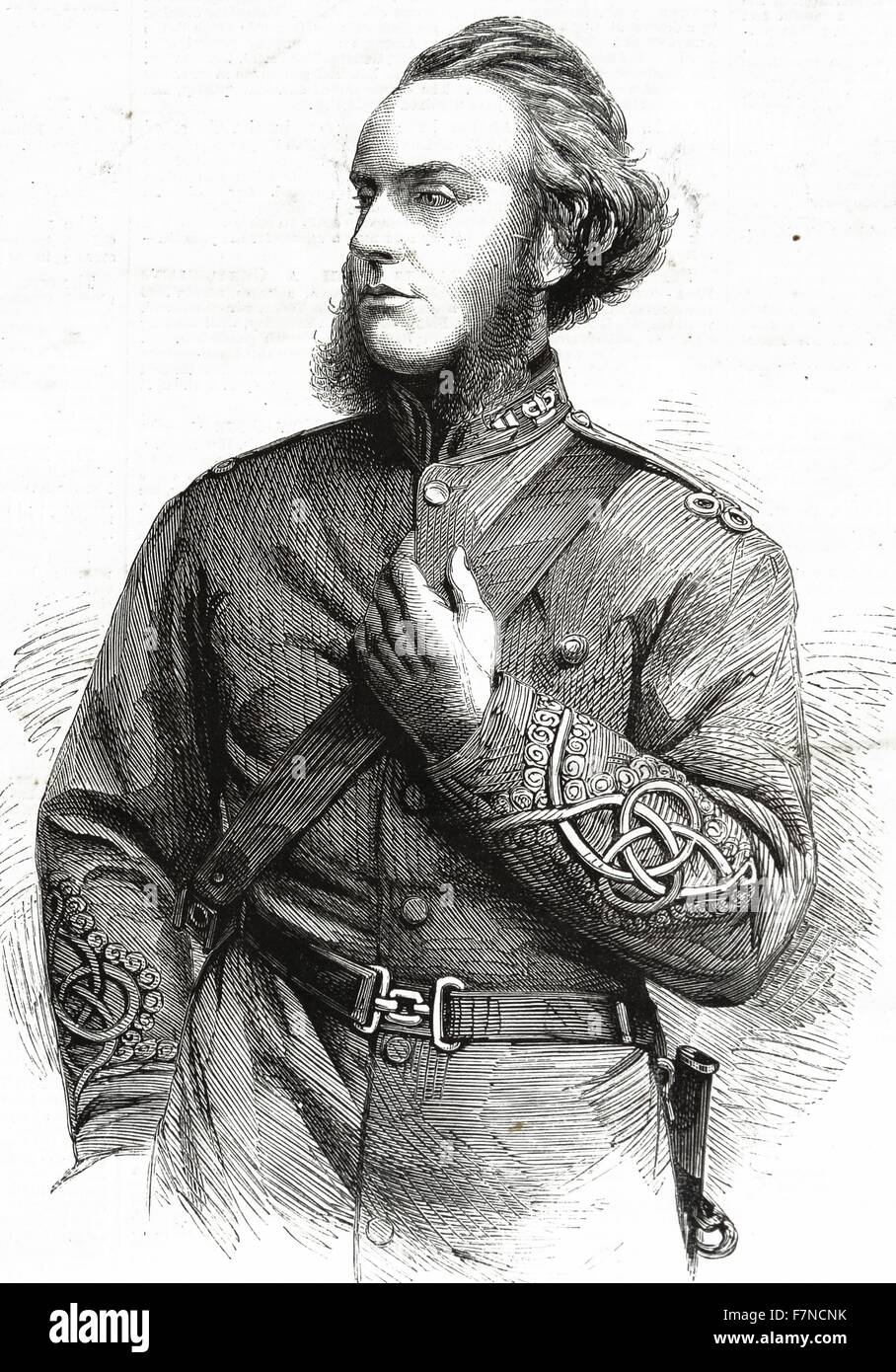 Francis Richard Charteris, 10th Earl of Wemyss GCVO (4 August 1818 – 30 June 1914), styled as Lord Elcho between 1853 and 1883, was a British Whig politician. He founded the Liberty and Property Defence League., from a photograph by John Watkins. Stock Photo