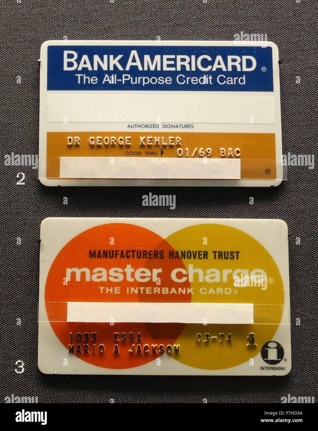 1969 first all-purpose credit card, Bank Americard (later Visa Stock Photo: 90825710 - Alamy