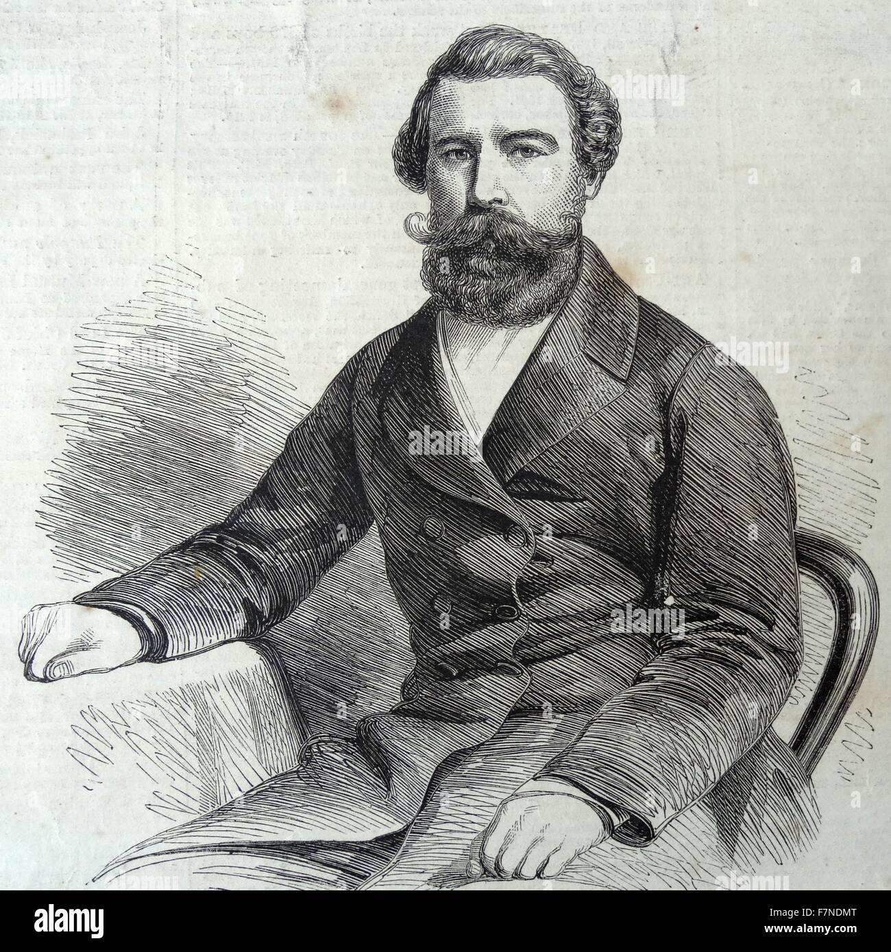 General Turr, Garibaldi's chief aide-De-Camp. Stock Photo