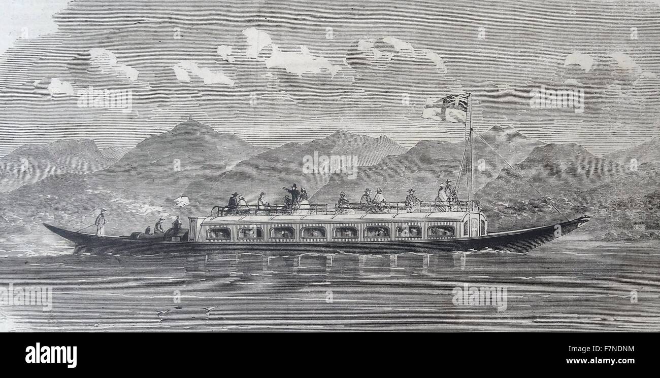 Steam-Gondola for Coniston Lake, Lancashire. Stock Photo