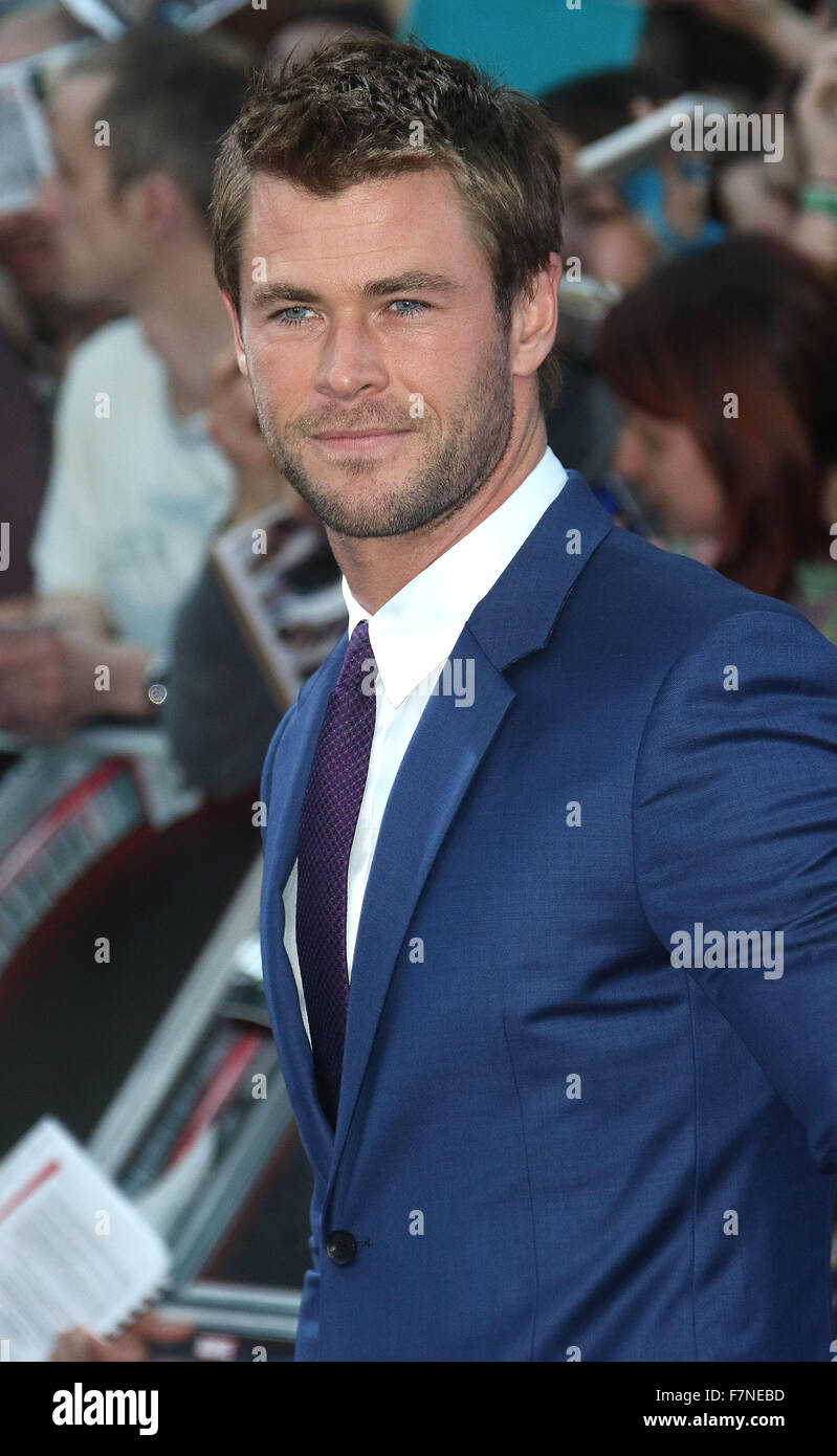 Apr 21, 2015 - London, England, UK - Chris Hemsworth attending The Avengers: Age Of Ultron European Premiere, Vue Cinema, Westfi Stock Photo