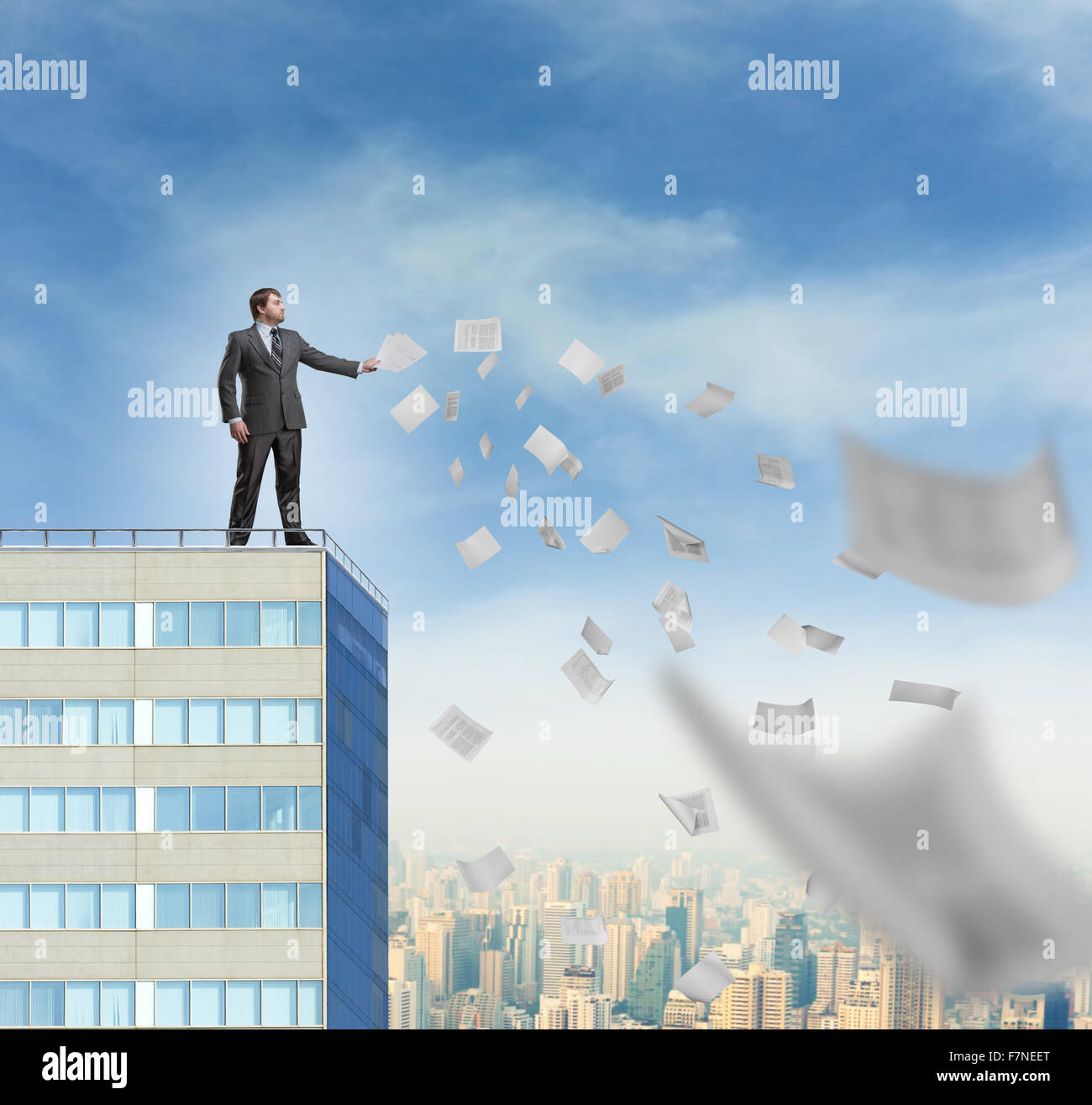 Documents Falling Man documents fall hi-res stock photography and images - Alamy