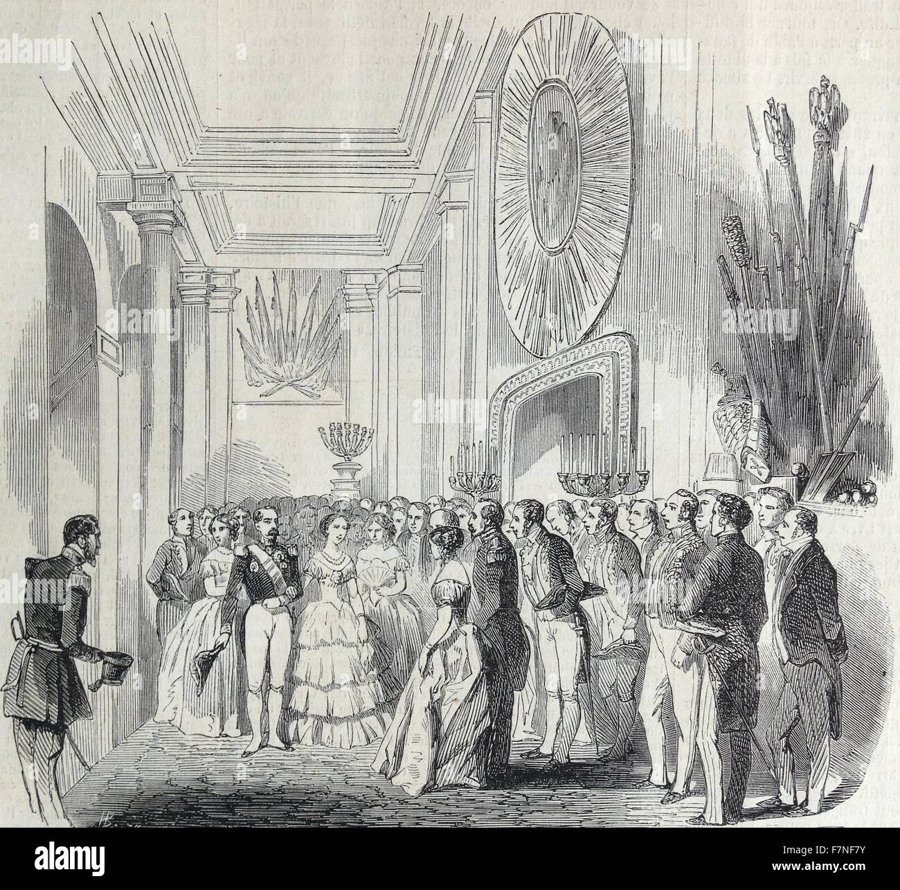 The reception of Napoleon III and Empress Eugénie by Queen Victoria and  Prince Albert, 20 April by Philip Henry Delamotte on artnet
