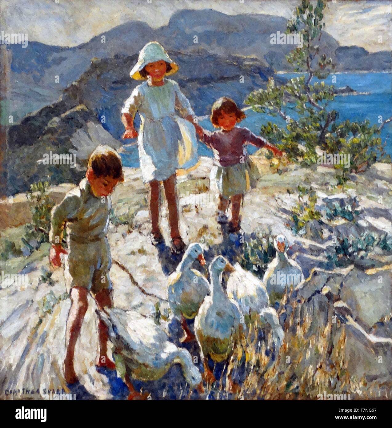 Cornish Holiday, around 1940-45 by Dorothea Sharp (1874-1955) Oil on ...