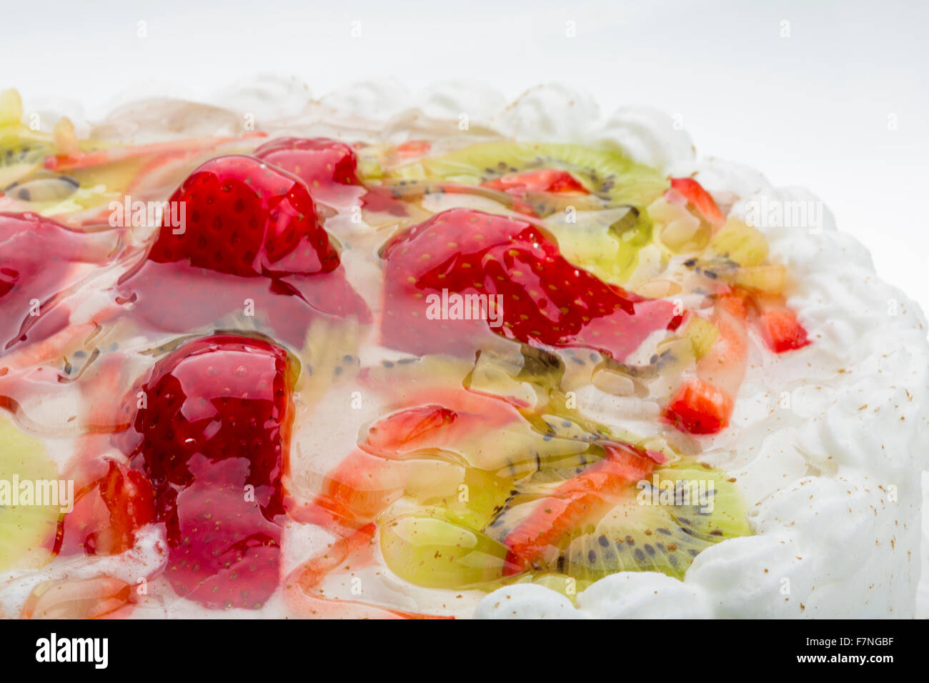 Cream cake with strawberry Stock Photo - Alamy