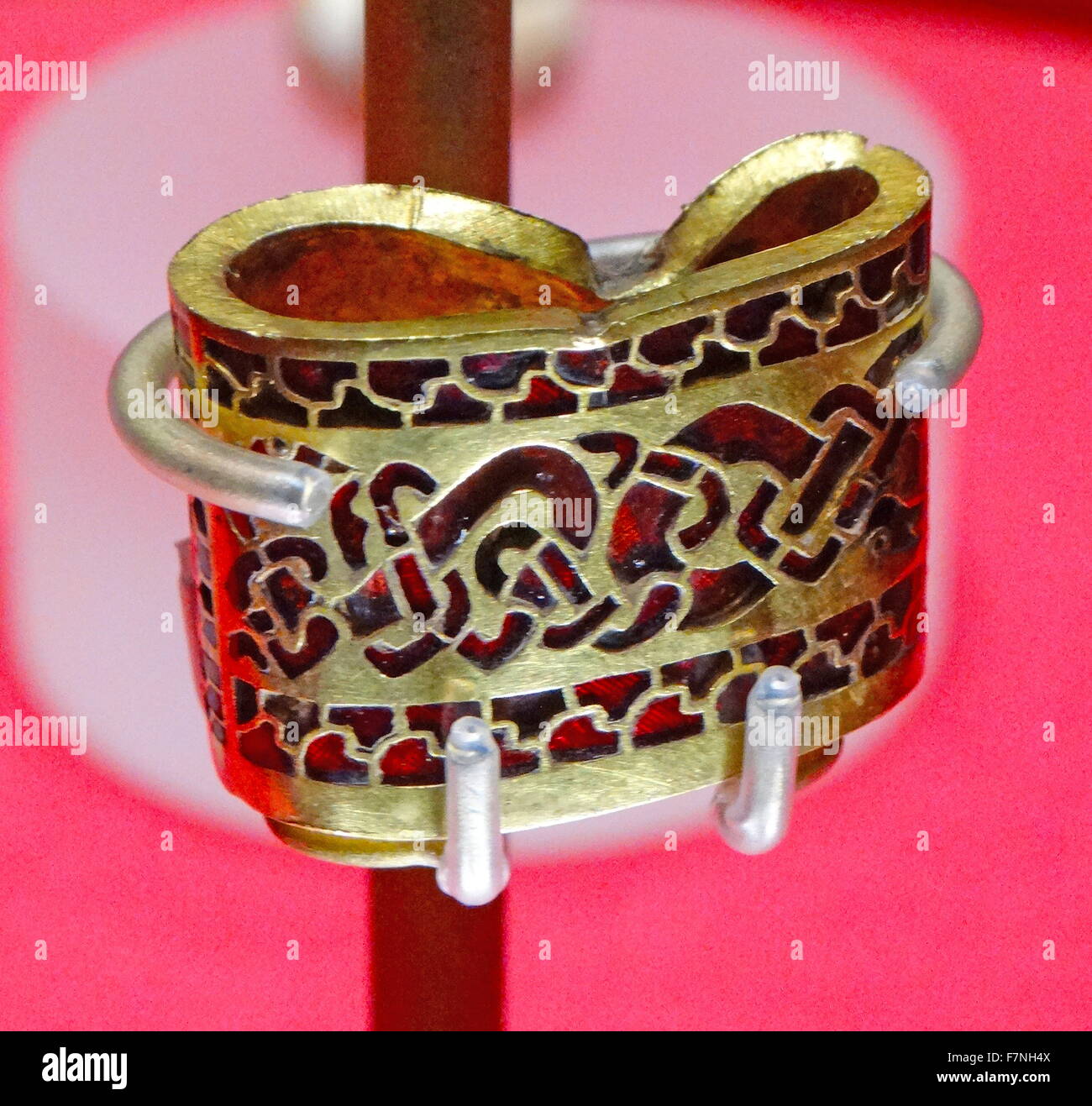 Handle for a seax, or single-edged knife from the Staffordshire Hoard ...