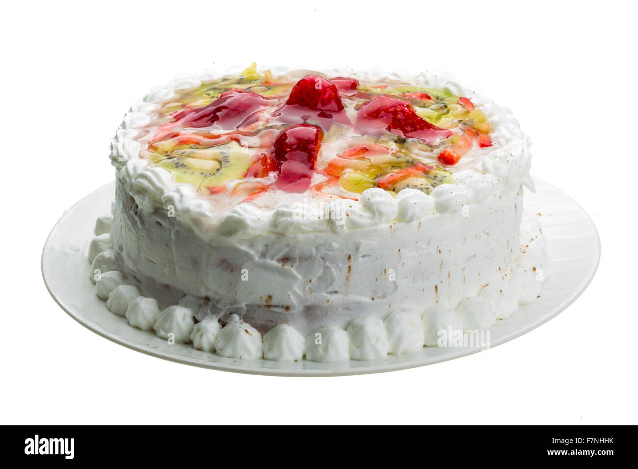 Cream cake with strawberry Stock Photo - Alamy