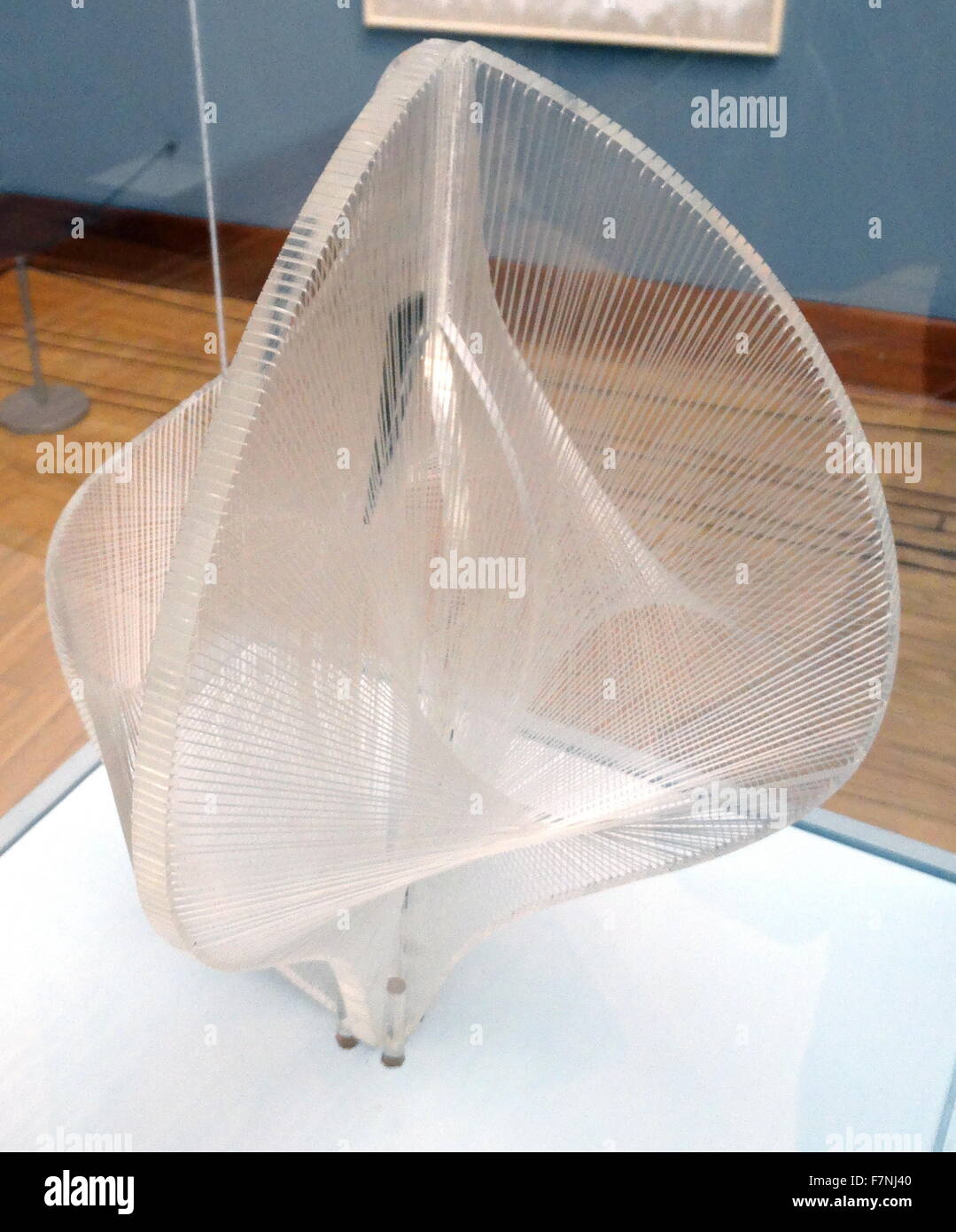Linear Construction by Naum Gabo (1890-1977) Russian sculptor during the Constructivism movement. Dated 1958 Stock Photo