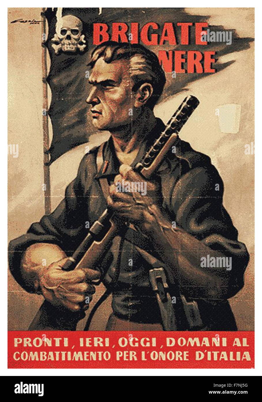 Italian World War Two Propaganda Poster Dated 1943 Stock Photo