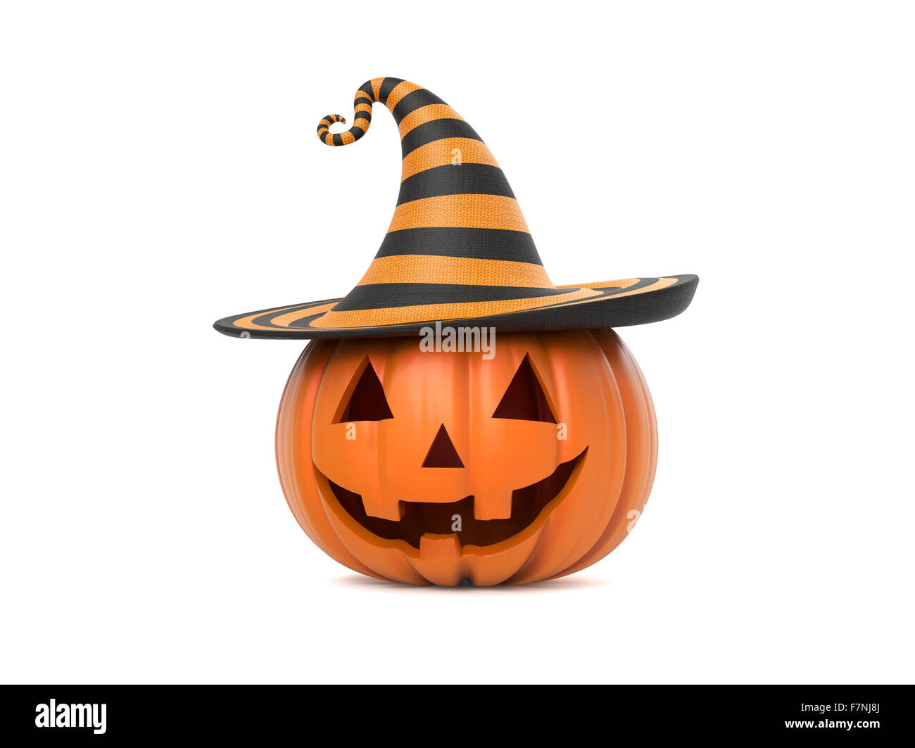 Funny Halloween pumpkin Stock Photo
