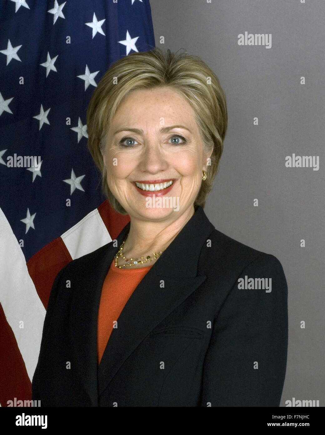 Hillary Diane Rodham Clinton (1947- ). American politician and United States Secretary of State in the administration of President Barack Obama from 2009 to 2013 Stock Photo