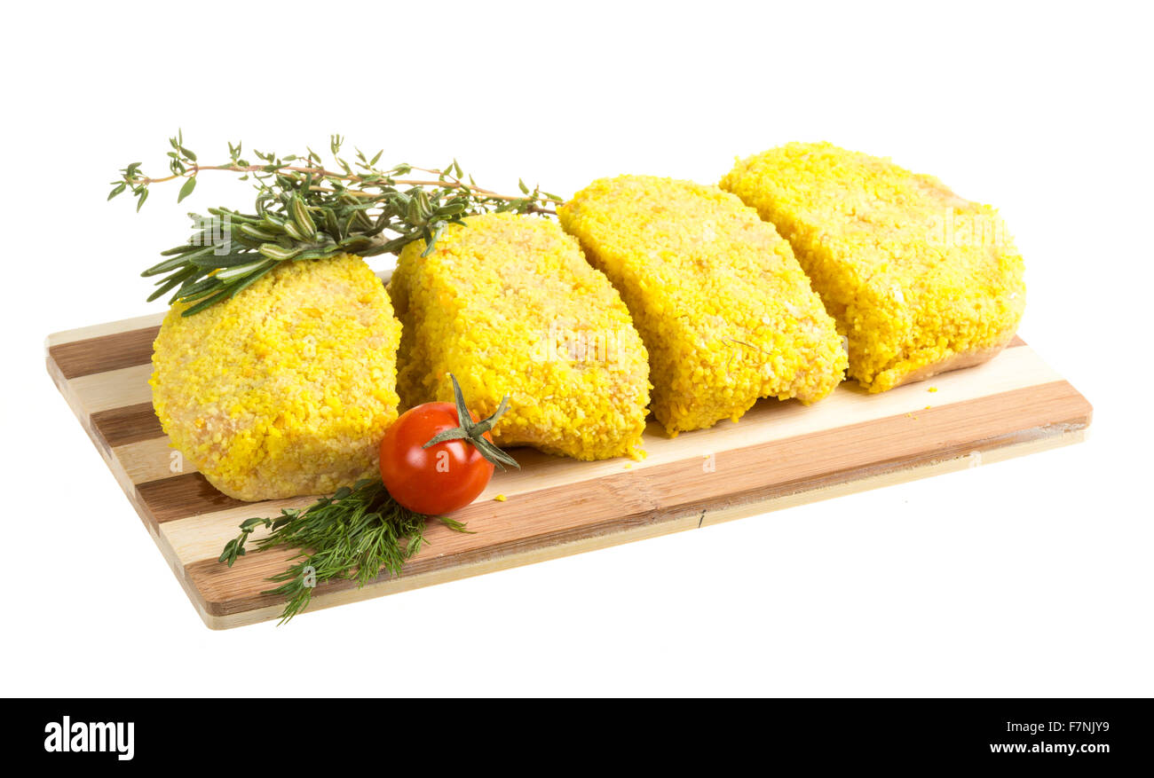 Frozen chicken cutlets Stock Photo Alamy