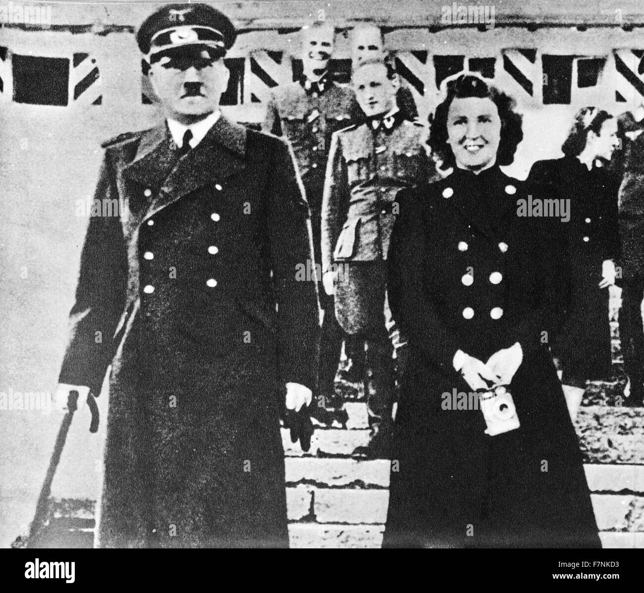 Adolf Hitler with his mistress Eva Braun 1940 Stock Photo