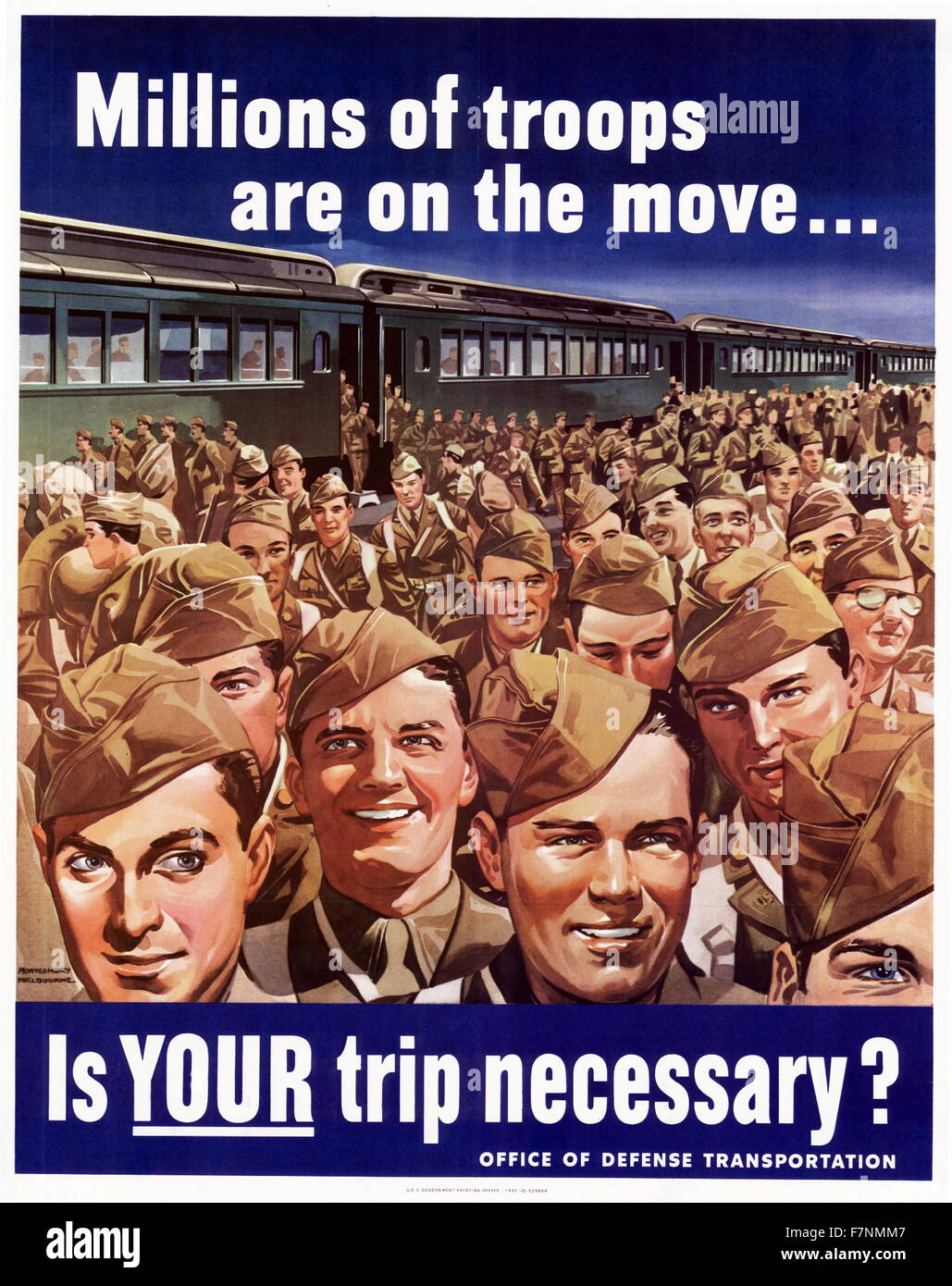 World War Two, American Patriotic Poster. Stock Photo