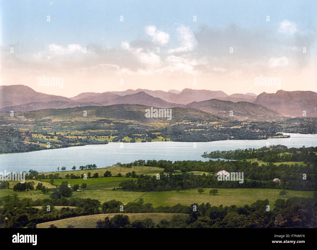 Windermere, from Orrest Head, Lake District, England. Orrest Hill was