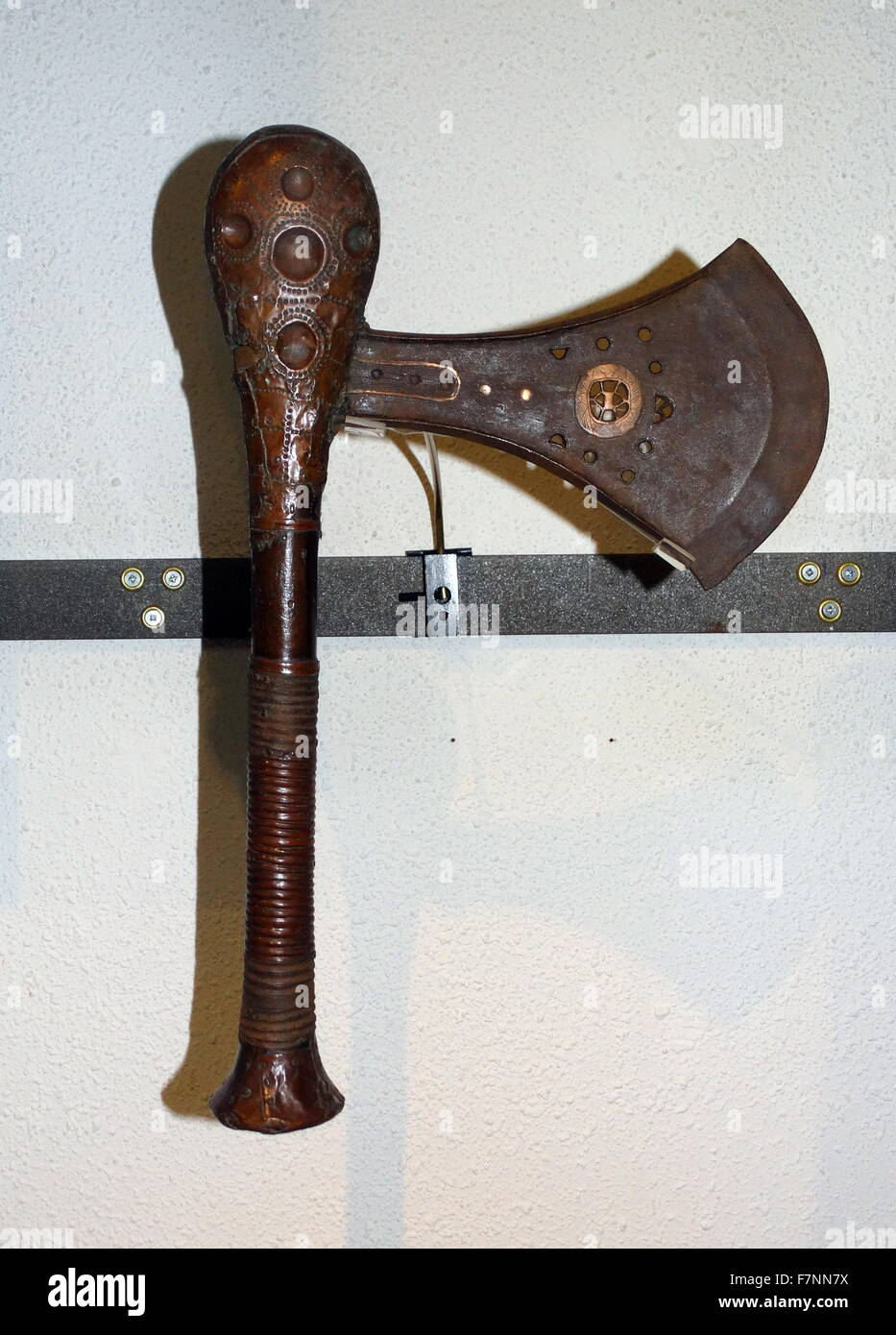 Weapons of Leadership, Kuba axe, from Democratic Republic of Congo. Stock Photo
